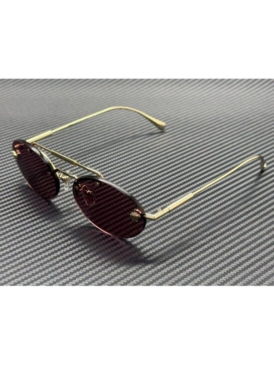 New Versace Women Pale Gold Sunglasses 56-16-145